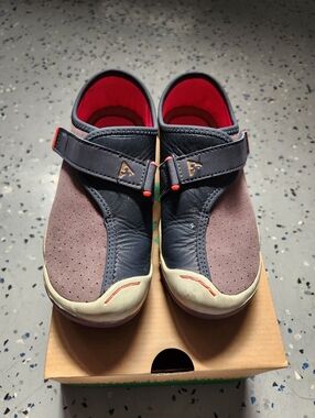 PLAE Kids Navy and Mauve Hook-and-Loop Sneakers
